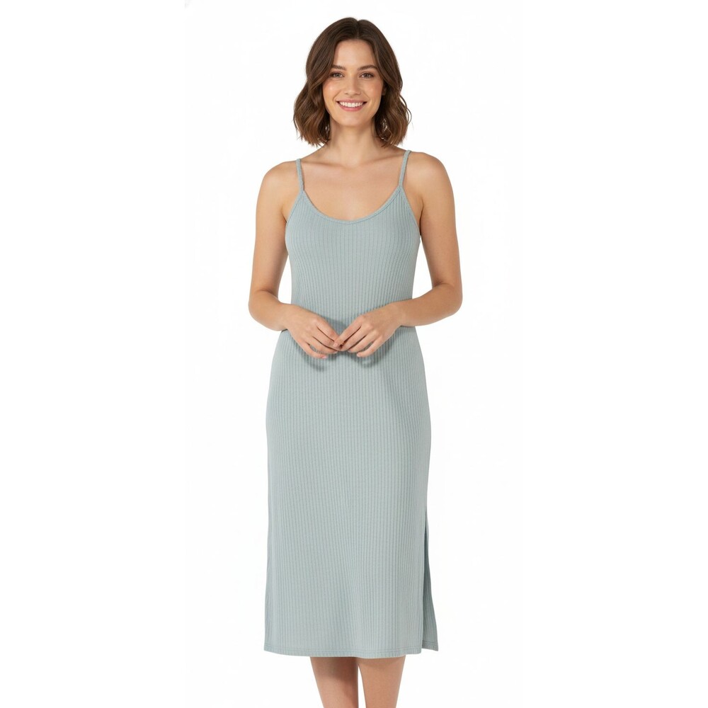 Abercrombie & Fitch Dress Ribbed Slip Midi Green Size XS P NWT Summer Casual